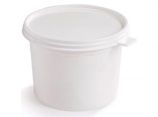 BCR101 - Pot laitier avec couvercle en PP - Blanc, 1000ml